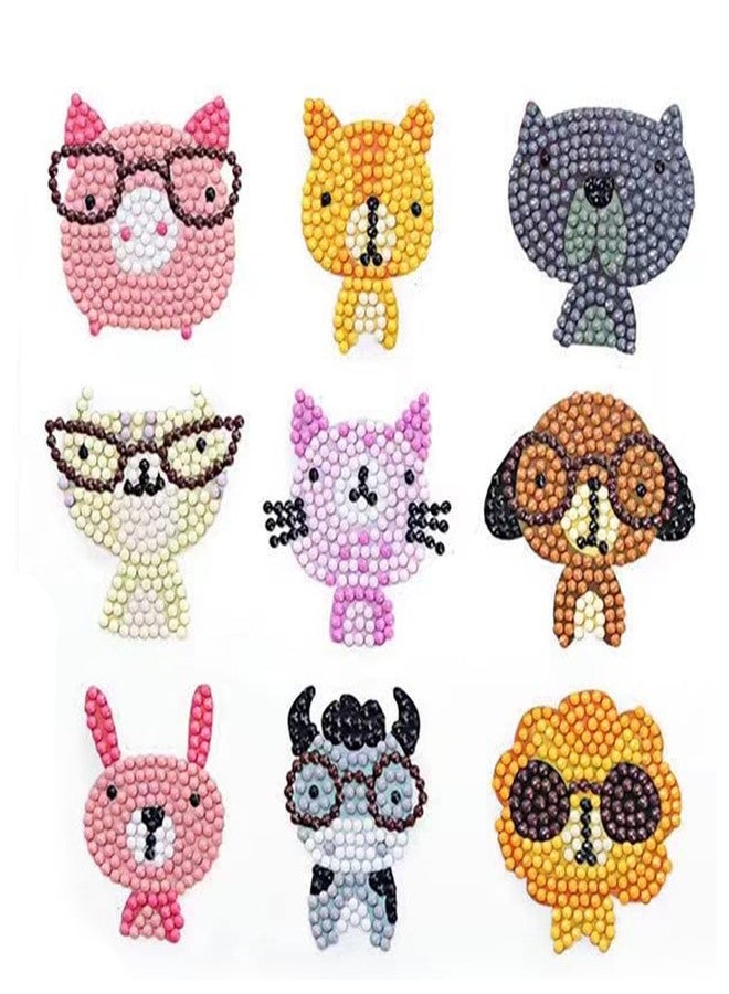 SHOPECOM DIY Diamond Sticker Diamond Painting Sticker Kits for Kids, Creative DIY Art Craft Animal Butterfly, Paint by Numbers Diamonds for Children Adult Beginners Funny Colorful (Pack of 1) - Image 1